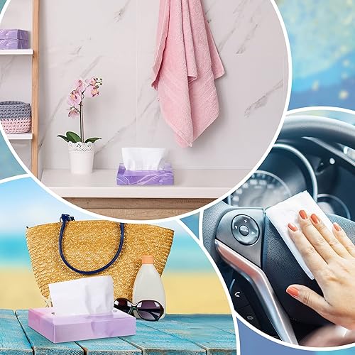 Miniatura 6 de Yinder 24 paquetes de 960 hojas de pañuelos faciales desechables para viajes, pañuelos faciales suaves, cajas de acuarela de 2 capas, 40 hojas para