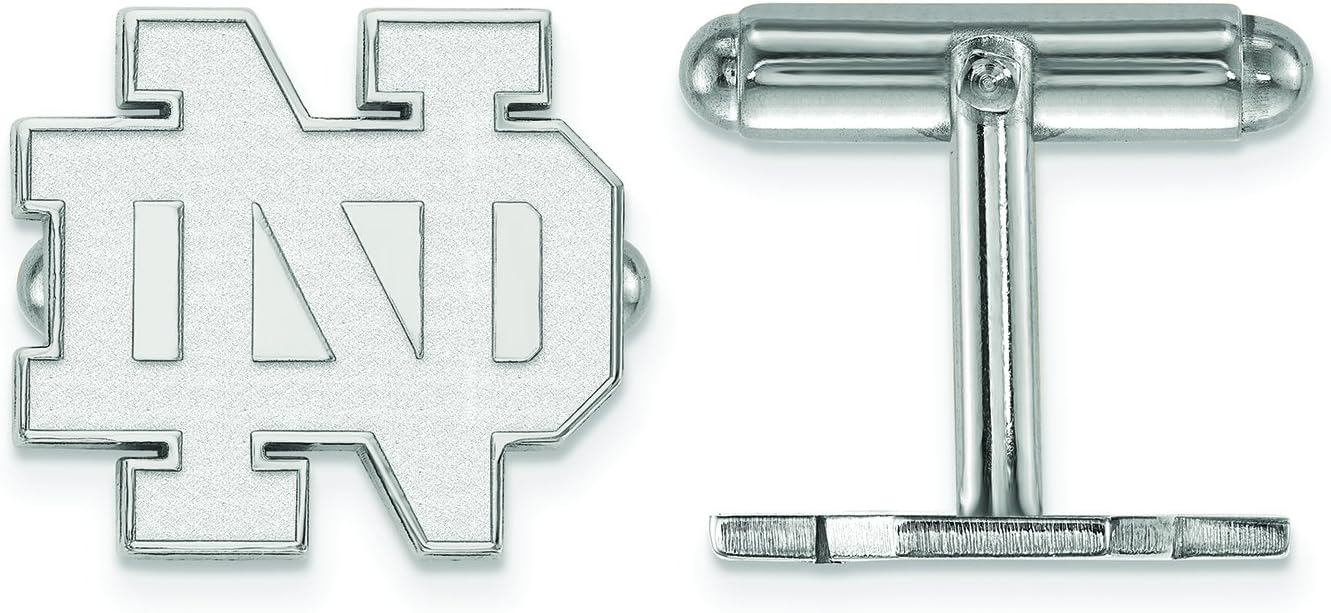 LogoArt Sterling Silver University of Notre Dame Cuff Link