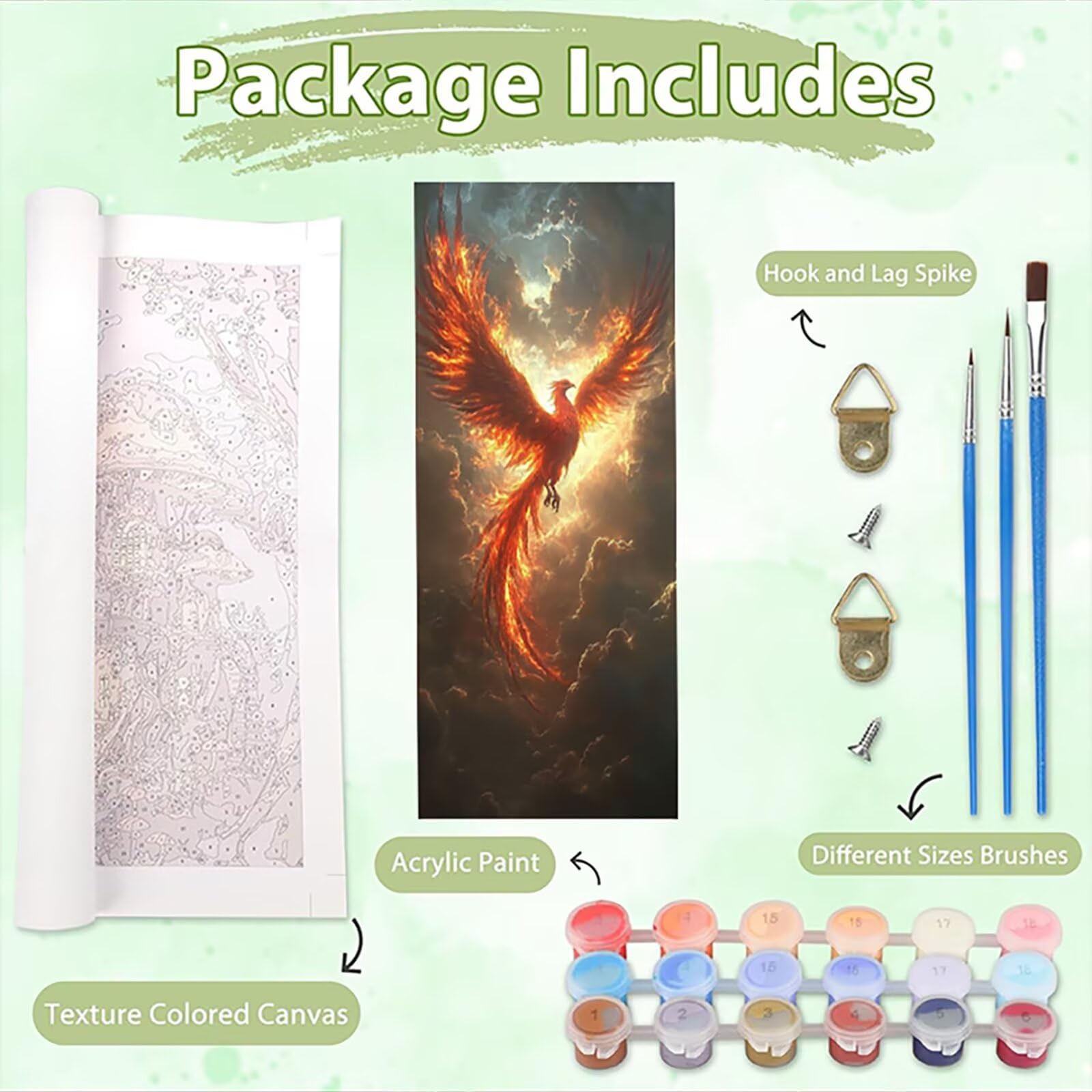Malen Nach Zahlen 50x150cm Leinwand Tier Malen Nach Zahlen Erwachsene mit Ohne Rahmen, DIY Kreativ Set für Erwachsene mit Pinseln und Acrylfarbe, Zimmer Deko Himmel Landschaft Geschenk, P0M-749