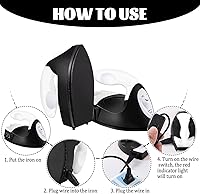 Vista 6 de Mini prensa de calor de hierro pequeño, máquina portátil de prensa de calor, mini plancha para manualidades con base de carga, accesorios