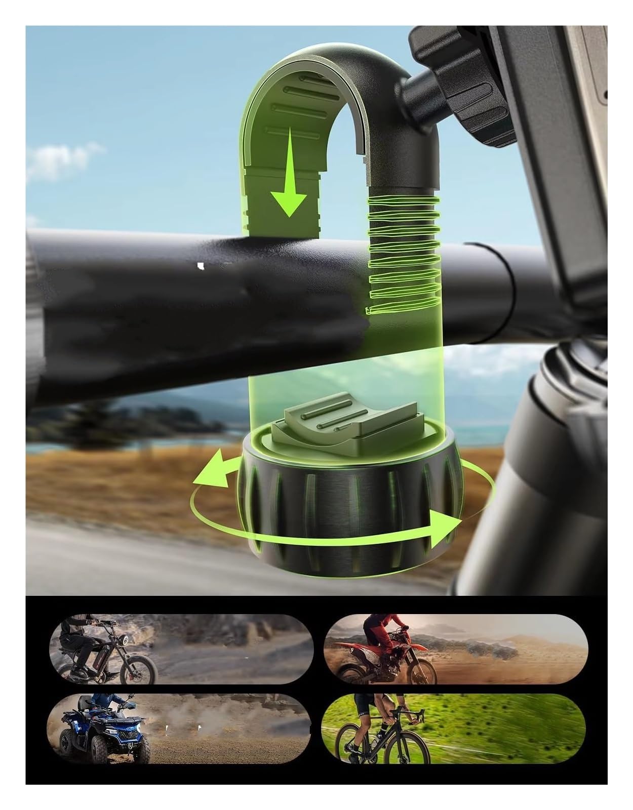 Staffa Navigazione GPS Supporto Per Telefono Da Moto 2025 Smorzatore Vibrazioni Manubrio Autobloccante IPhone Xiaomi Supporto Gps Moto