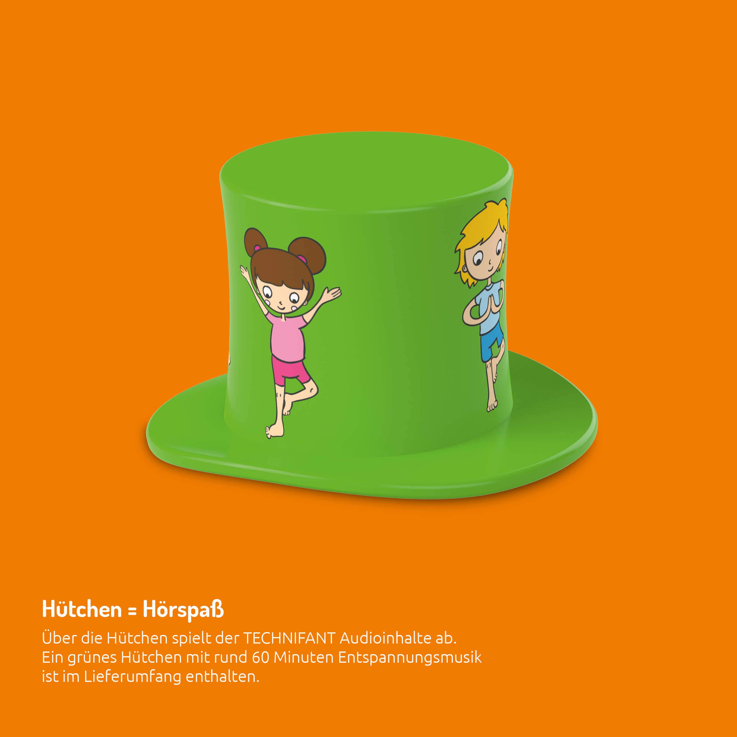 TechniSat TECHNIFANT - Audioplayer und Bluetooth-Lautsprecher für Kinder (inkl. Nachtlicht, mit MP3 bespielbarem Hütchen und leistungsstarkem Akku)
