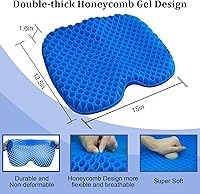 Vista 3 de NEW-Vi Cojín Antideslizante para Asiento de Kayak - Almohadilla de Gel Impermeable Engrosada para Bote Kayak Canoa Remo Estadio para Sentarse