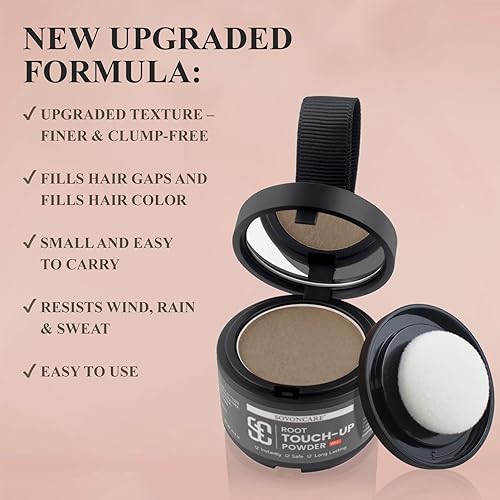 Miniatura 39 de SOVONCARE Polvo de línea capilar húmeda para mujeres y hombres, polvo de retoque de raíces de cabello para cobertura de canas, cabello