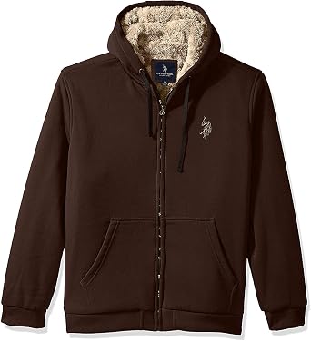 Amazon.com: U.S. Polo Assn. chamarra de forro polar sudadera con capucha  para hombre con forro Sherpa, S, Café Oscuro : Ropa, Zapatos y Joyería