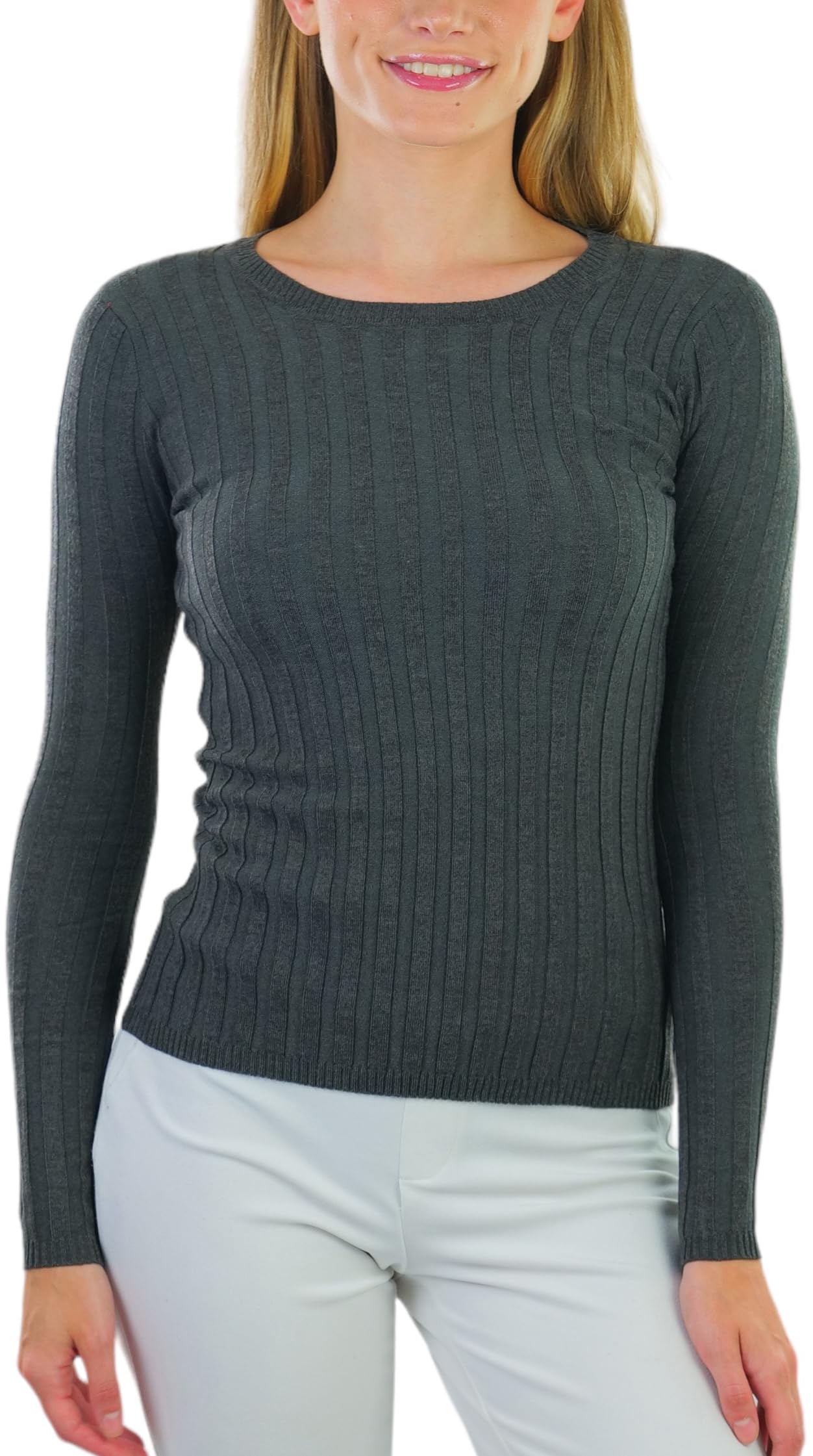 ToBeInStyle Women's Classic Long Sleeve V-Neck Pullover Sweater