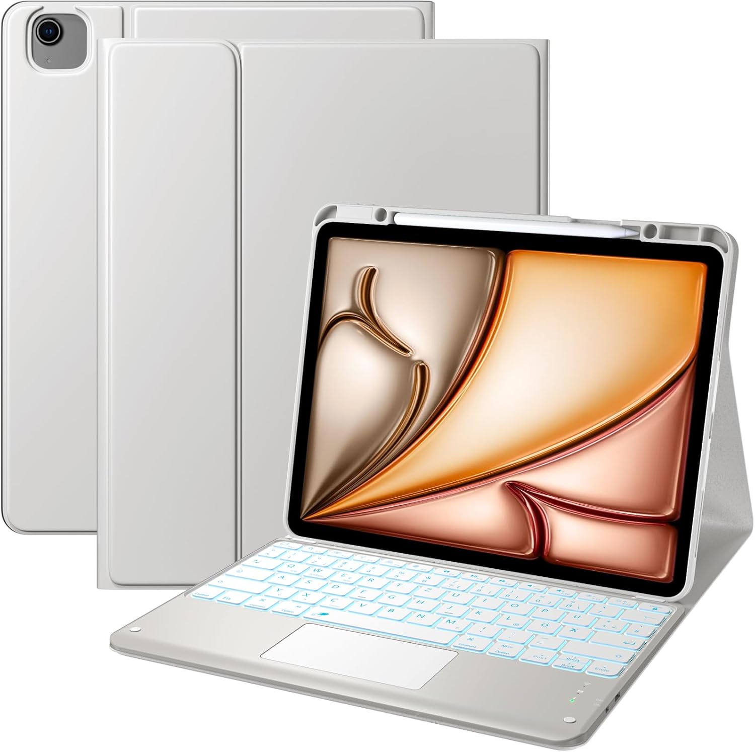 Vobafe puzdro na iPad s klávesnicou - kompletný pohľad