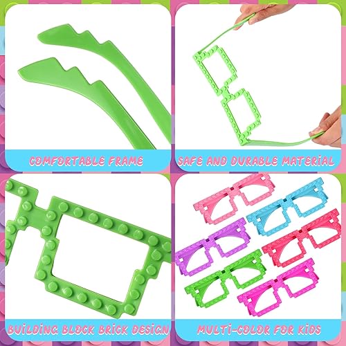 Miniatura 4 de Bloques de construcción Marco de gafas DIY ladrillos de construcción de gafas Bloques de marco Juegos Juguetes de marco para niñas Regalos de fiesta