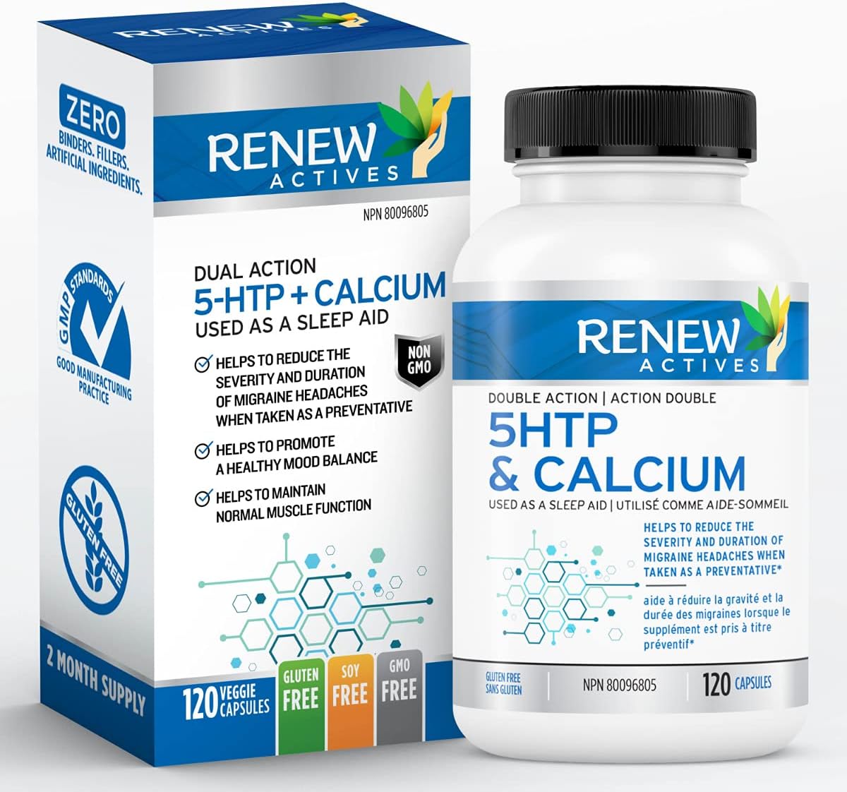 Renew Actives 5HTP & Calcium 200mg Supplement 5 HTP Extra Strength