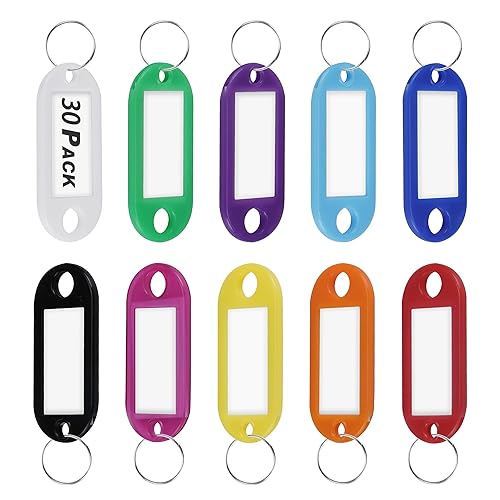 Key Labels, Key Tags, 30 Pack Plastic Key Tags with