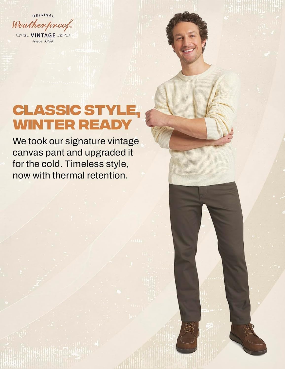 Weatherproof Vintage Fleece Lined Pants Men's - Regular Fit | Soft & Warm, Cold Weather Insulated Canvas Winter Pants for Men - Image 8