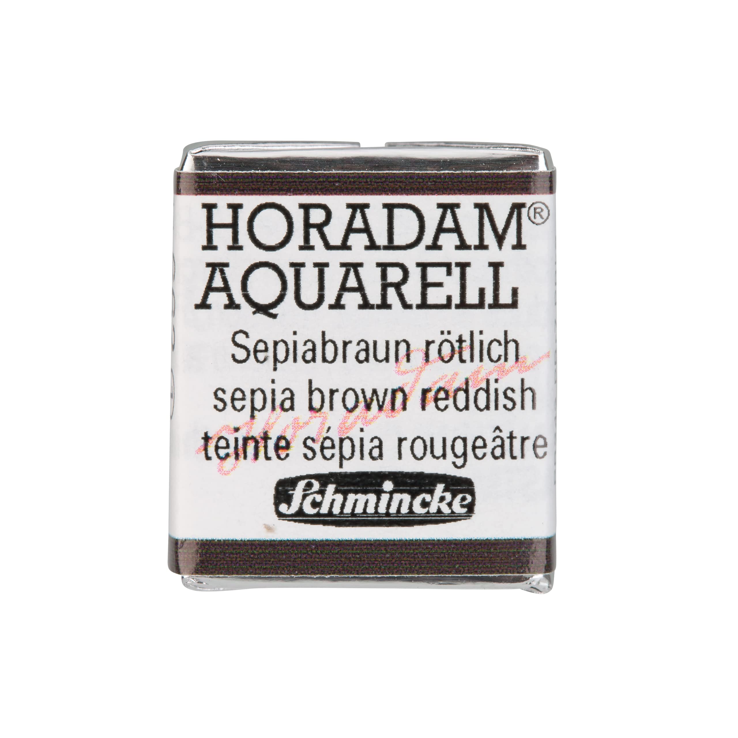 Schmincke Horadam Watercolour Paint Half Pan Sepia Brown Reddish For Artists