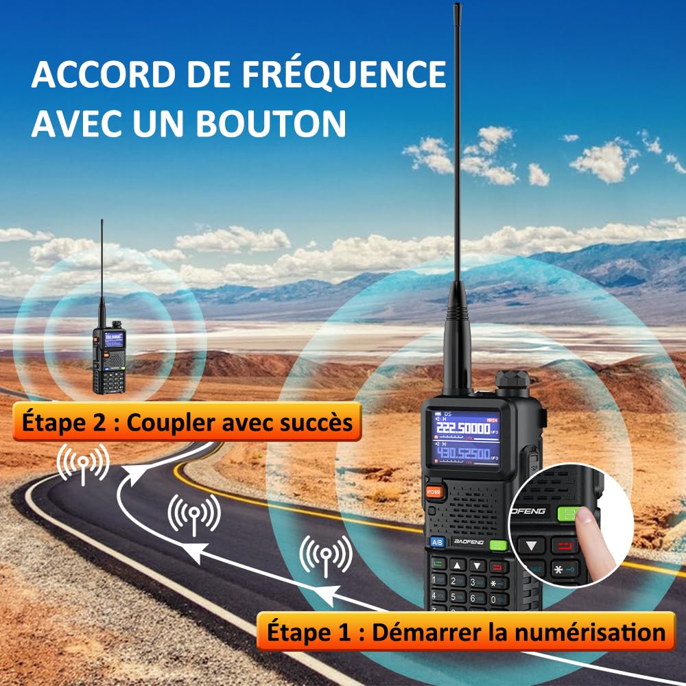 BAOFENG 5RM Radio Amateur Double Bande VHF/UHF, Talkie-Walkie Portable