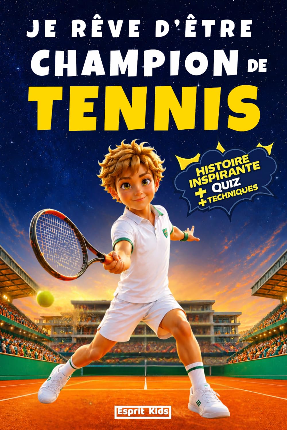 Je rêve d'être champion de Tennis: Livre Tennis - Histoire inspirante et captivante d'un garçon qui mêle passion et connaissances - Littérature ... en soi et la motivation - Dès 7 ans -