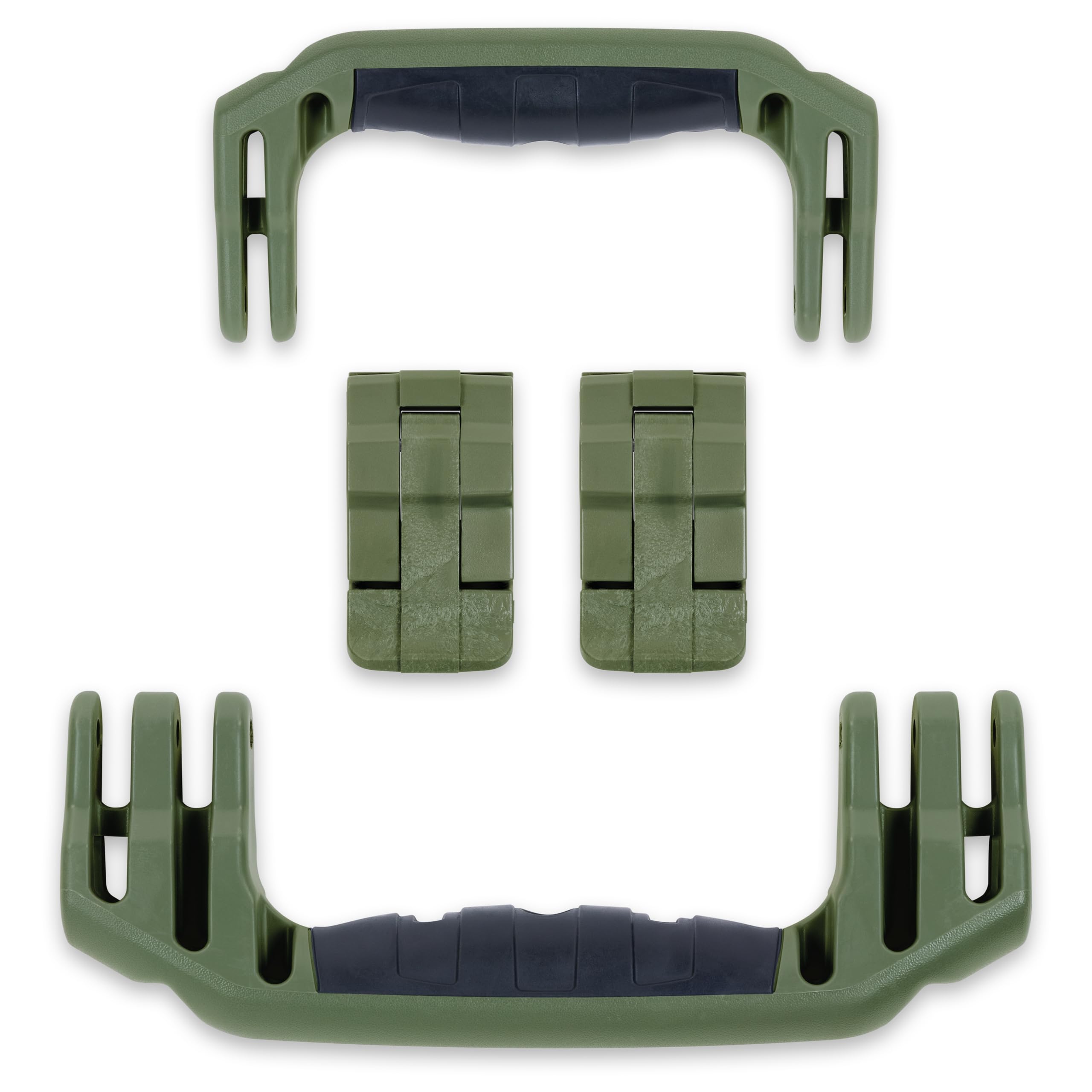 Pelican 1510 Replacement Handle & Latch Set by ColorCase - OD Green Handles & Double Throw Latches