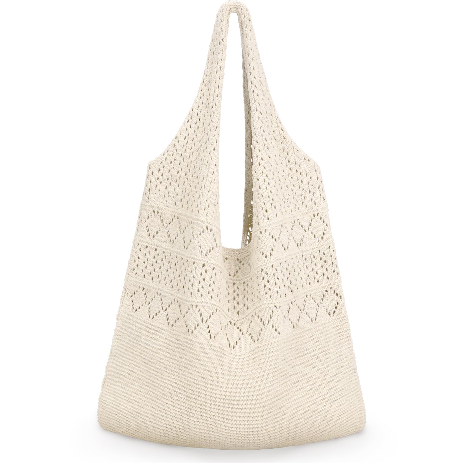 hatisan Crochet Bags for Women Summer Beach Tote Bag Aesthetic Tote Bag Hippie Bag Knit Bag