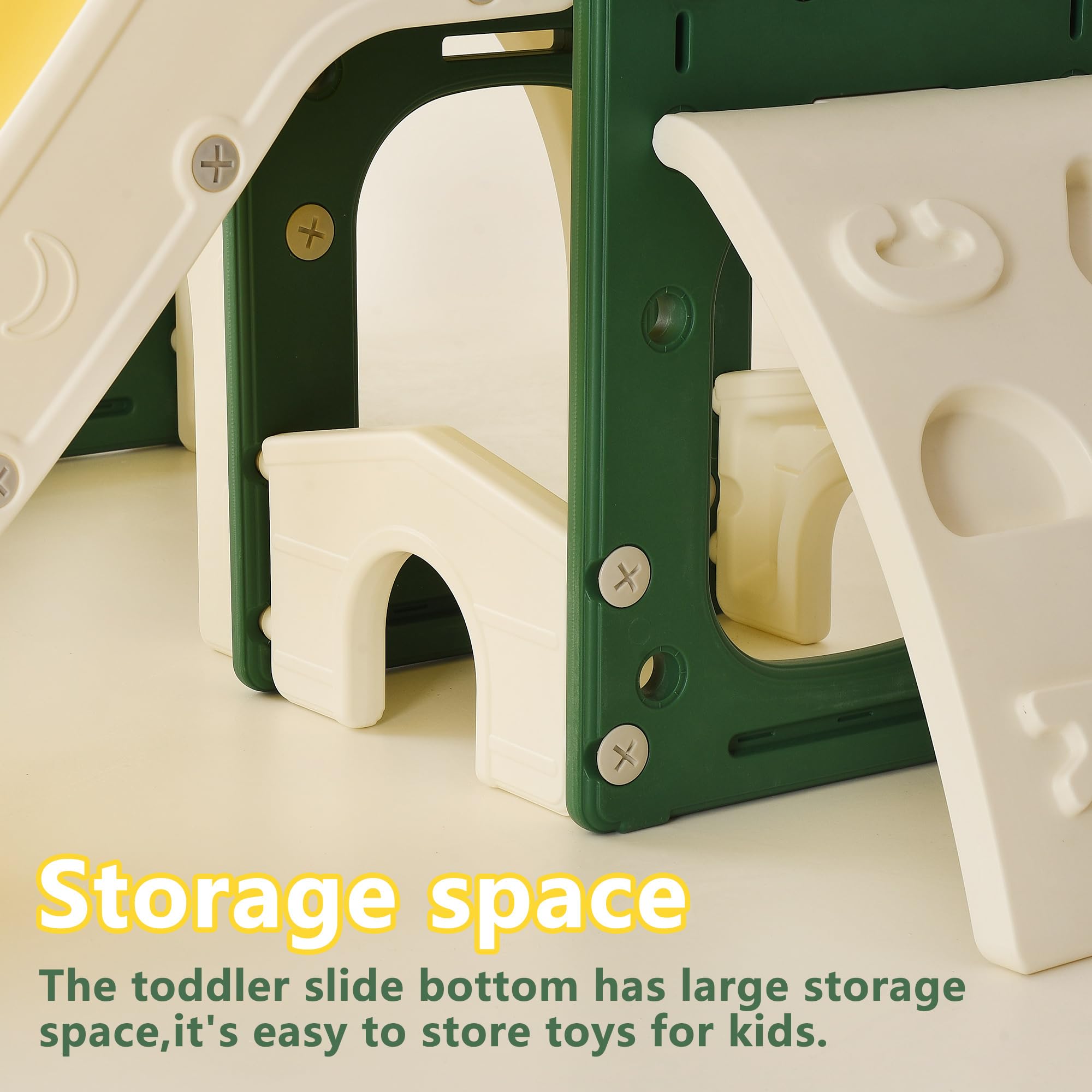7-in-1 Doppelrutsche für Kleinkinder Outdoor & Indoor,Babyrutsche mit Kletterleiter,Stauraum,Rutsche für Den Garten,Kinder Spielplatz Gartenrutsche für 1-3 Jahre