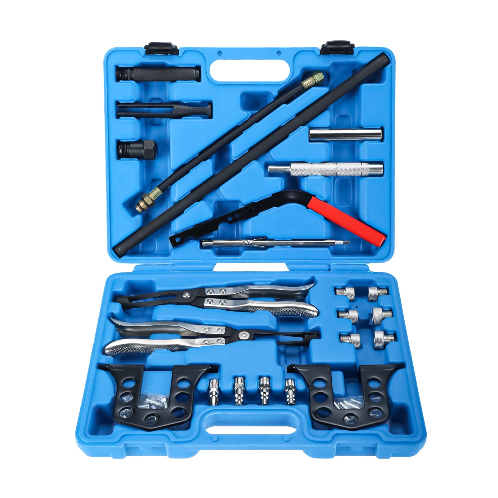 KUNTEC Cylinder Head Service Kit Valve Spring Compressor Removal Installer OHV OHC Compressor Tool Set