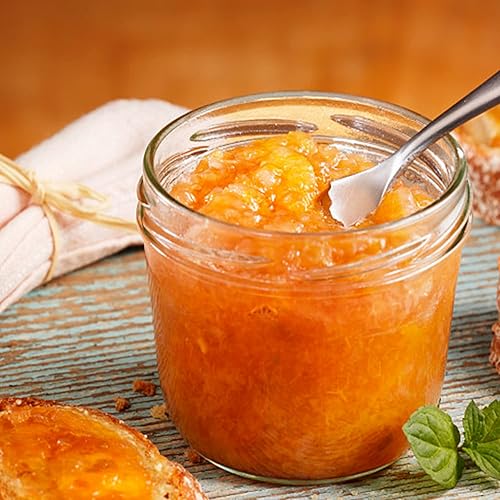 Miniatura 6 de QAPPDA Tarros de vidrio de 4 onzas con tapas, pequeños tarros de boca ancha, mini tarros de conservas con tapas plateadas para miel, mermelada,