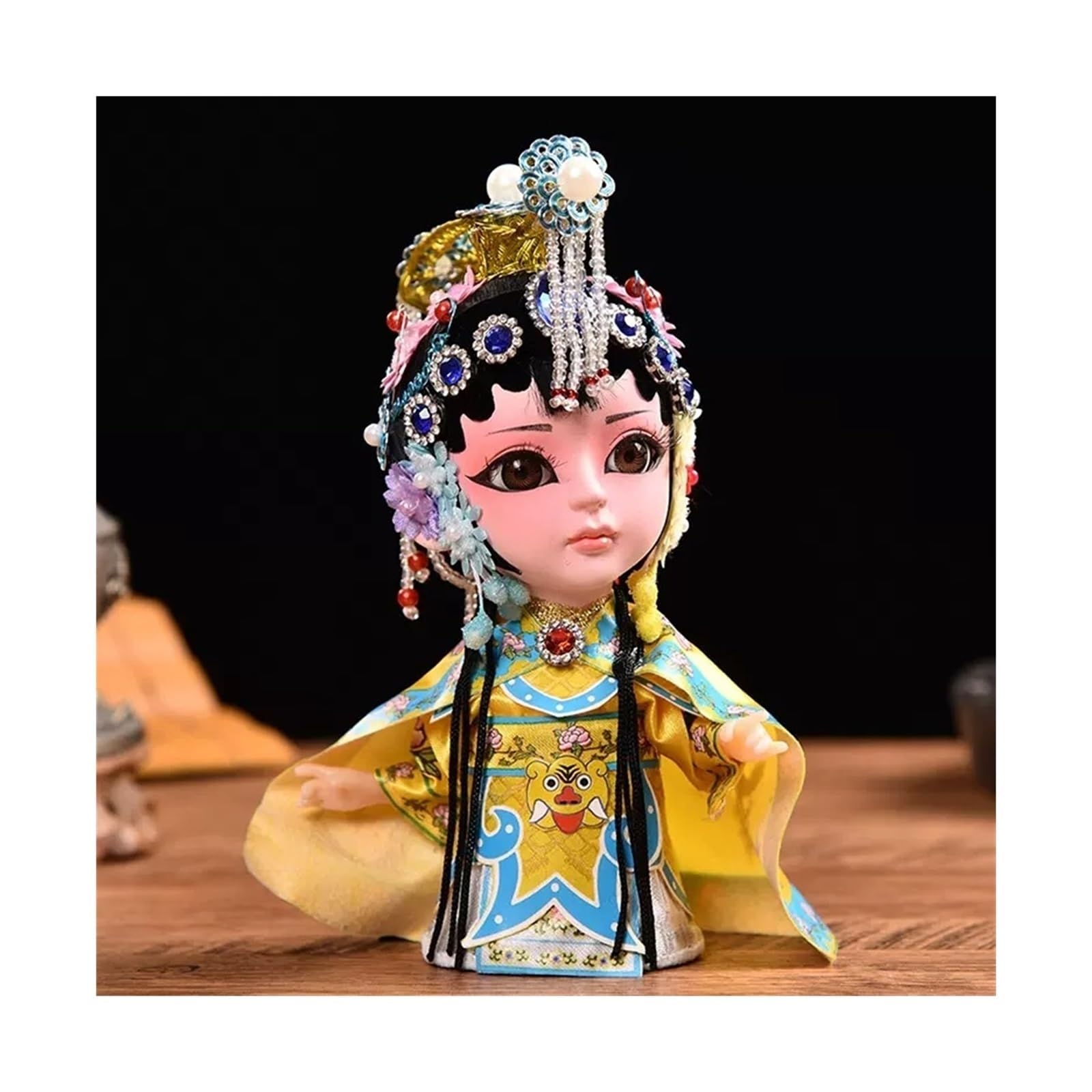 Lingula Statue Figurines Desktop Beijing Gift Beijing Style Doll Doll Decorations Beijing Opera Facial Makeup Opera Character Gifts Chinese Style Decorative Ornaments (Color : 13)