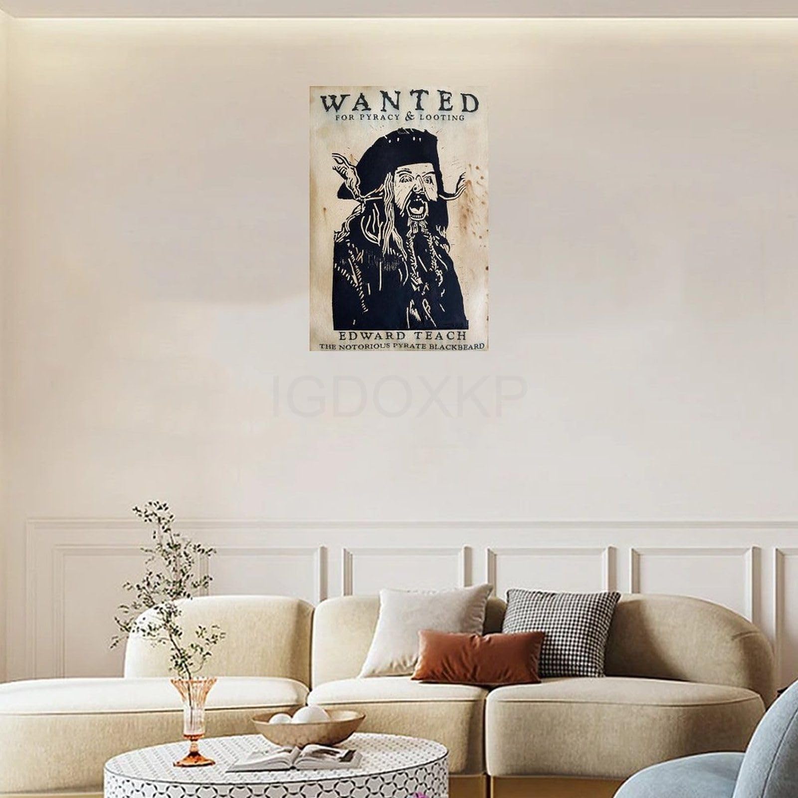 Canvas Schilderij Een Kind Verkleed Als Piraat Met Een Schatkaart En Zwaard 180x120 Cm Wanddecoratie Xxl
