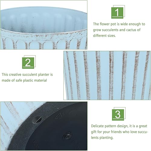 Miniatura 5 de Happyyami 2 juegos de macetas de orquídeas macetas decorativas para bonsái, maceta de interior con macetas de drenaje para plantas, macetas para