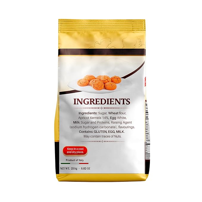 Sanniti Amaretti – Galletas de Almendra Tradicionales Italianas – Suaves y Masticables – Importadas de Italia, 250g (Pack de 3) miniatura 4