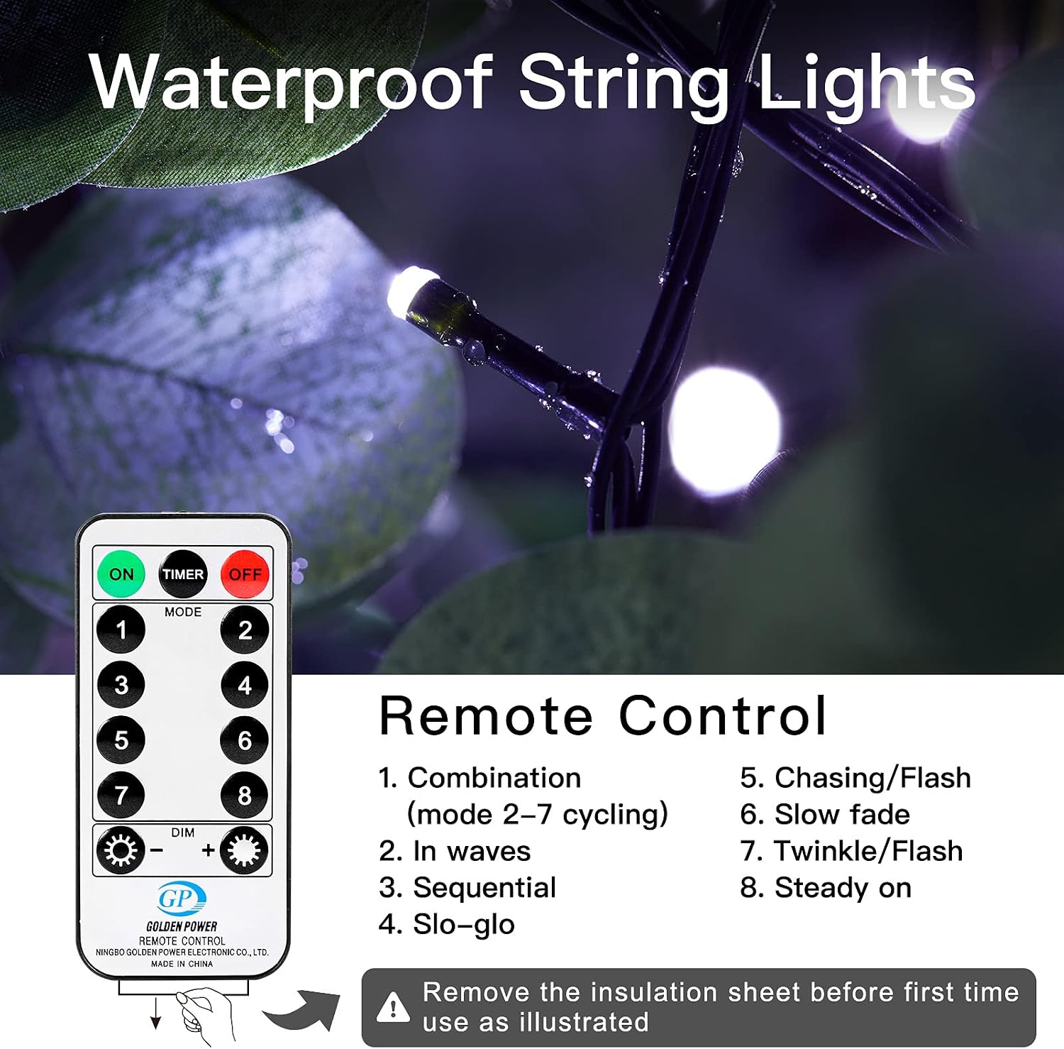 Christmas String Lights 66Feet 200 Led Twinkle Fairy Lights String with 8 Light Modes for Christmas Trees Garland Wreath Wedding Indoor Outdoor Holiday Decorations with White