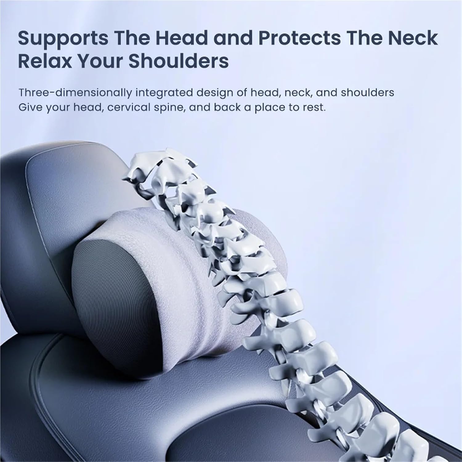 Clouds Cashmere Head Pillow Protective Lumbar Back Support Breathable Car Headrest Cushion Relieve Stress Car Accessories(Lumbar support)