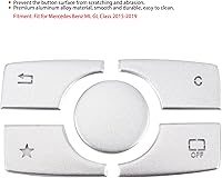 Vista 4 de Fydun Cubierta de botón multimedia Moldura de aleación de aluminio Pegatinas de botón de control multimedia Perilla para -Benz ML GL Clase 2015-2019