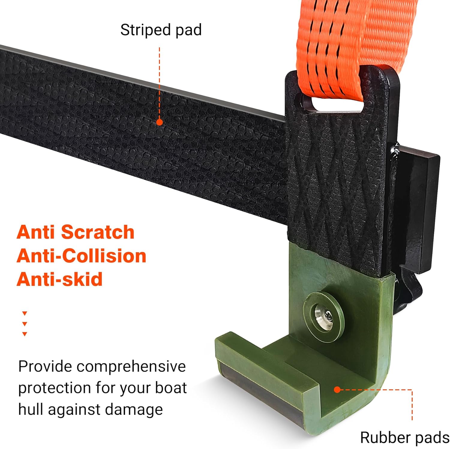 2800lbs Watercraft Lift Kit Polyester Lifting Straps with Heavy Duty Powder Coated Steel Brackets for Personal Watercraft PWC Jet Ski