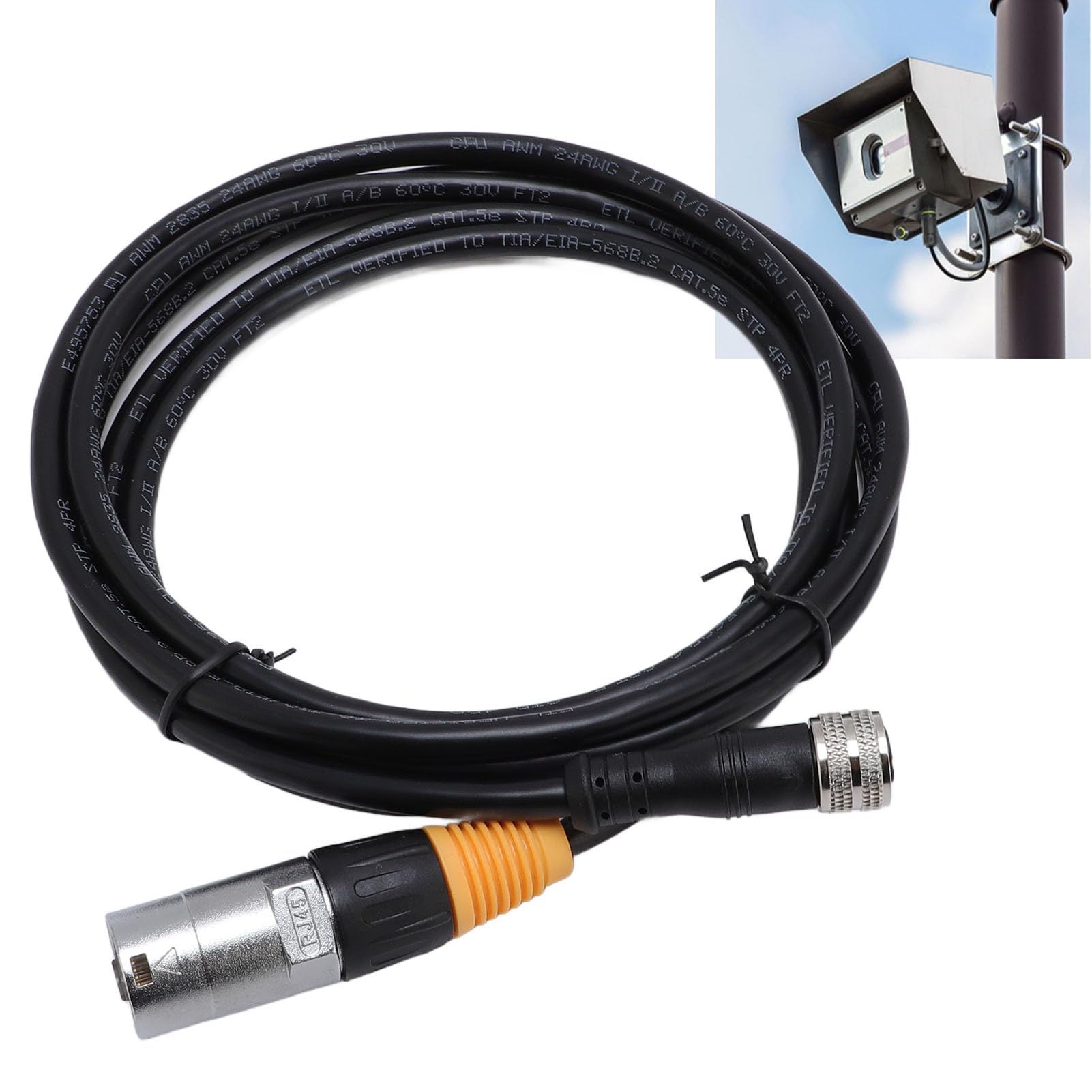 Chrees Cavo Ethernet Cavo Connettore Schermato LAN Resistente All'acqua Resistente per Sistemi Industriali 1 X (5 metri)
