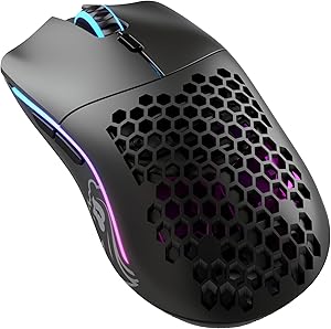 Glorious Gaming Model O- (Small) Wireless Gaming Mouse – Superlight, Honeycomb Design, 65g, RGB, Ambidextrous, 2.4GHz Wire…
