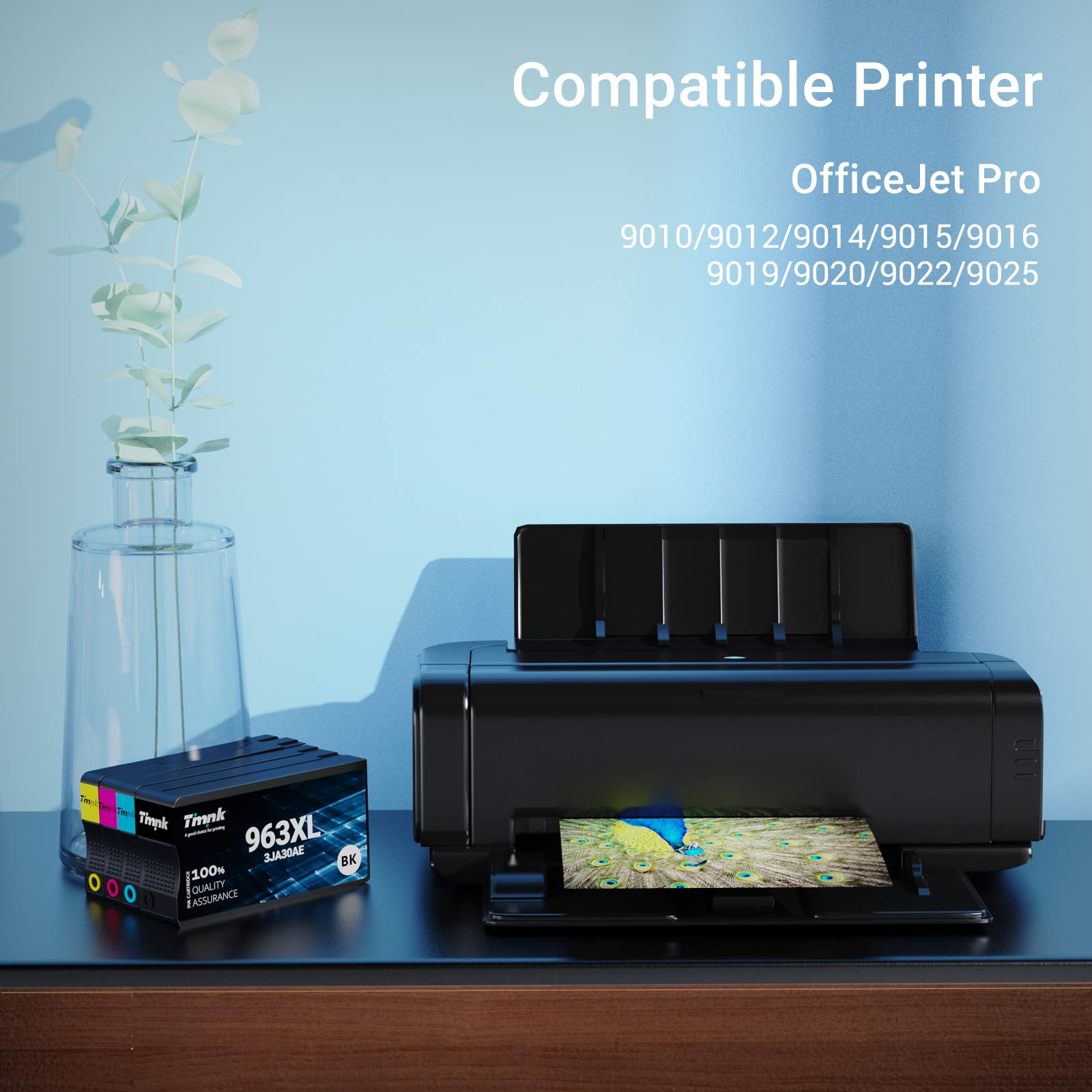 963 XL Cartuchos de Tinta Reemplazo de HP 963 XL Compatibles con OfficeJet Pro 9010 9012 9013 9014 9015 9016 9019 9020 9022 9025 All-in-One (4 Paquetes)