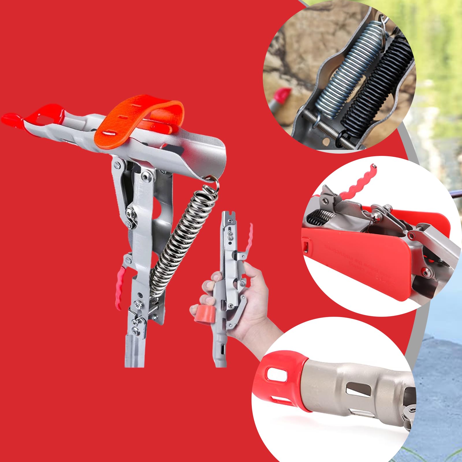 Lot De 2 Supports Canne à Pêche Automatiques Acier Inoxydable - Réglables 360°