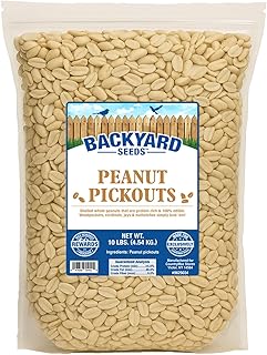 CountryMax Backyard Seeds Shelled Peanut Pickouts 10lbs - Premium Skinless Peanuts for Wild Birds & Squirrels, No Waste, High Protein