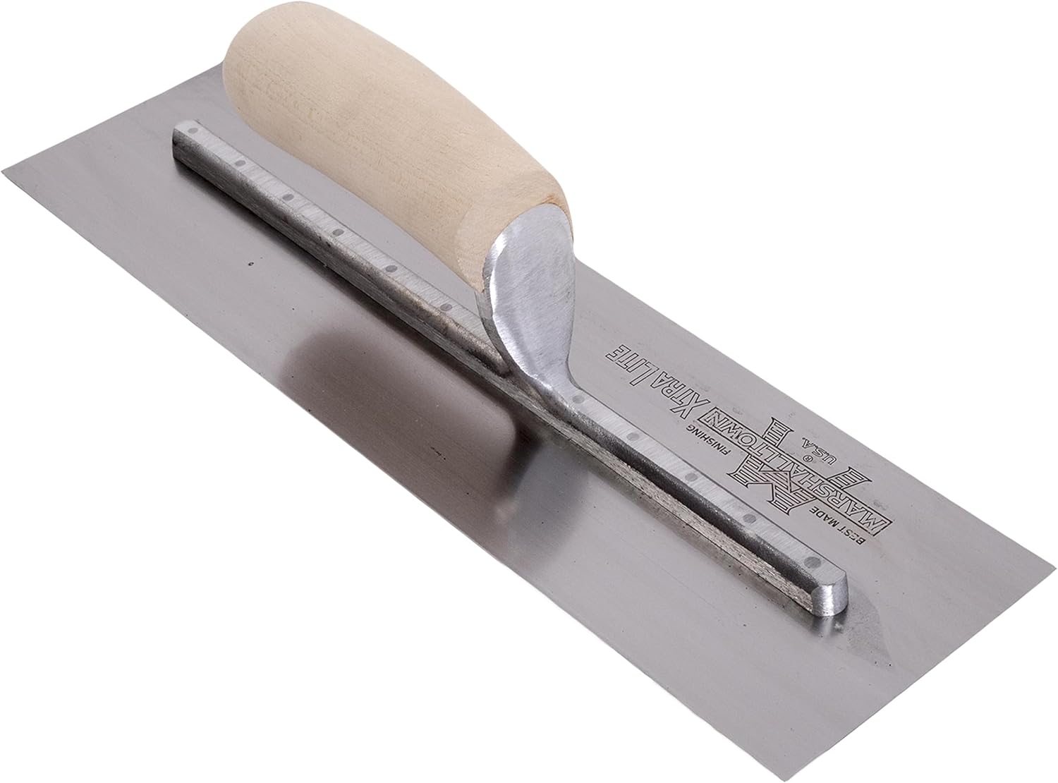 MARSHALLTOWN High Carbon Steel Finishing Trowel, 4.75 x 14 Inch Concrete, Masonry and Drywall Finishing Tool, Made in the USA, MXS64