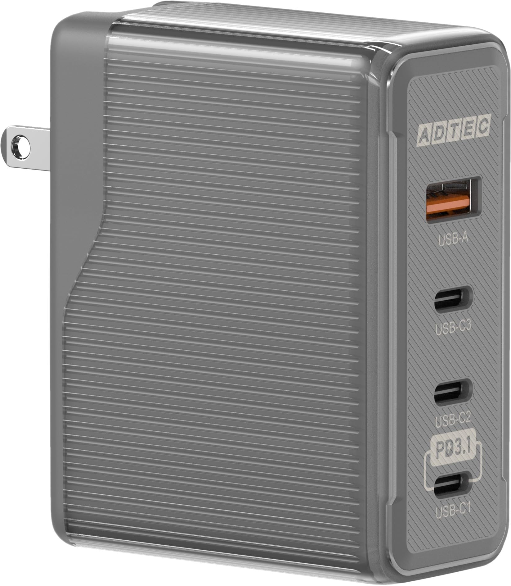 アドテック 合計150W 4ポート充電器 PD3.1 単独140W GaN ACアダプタ