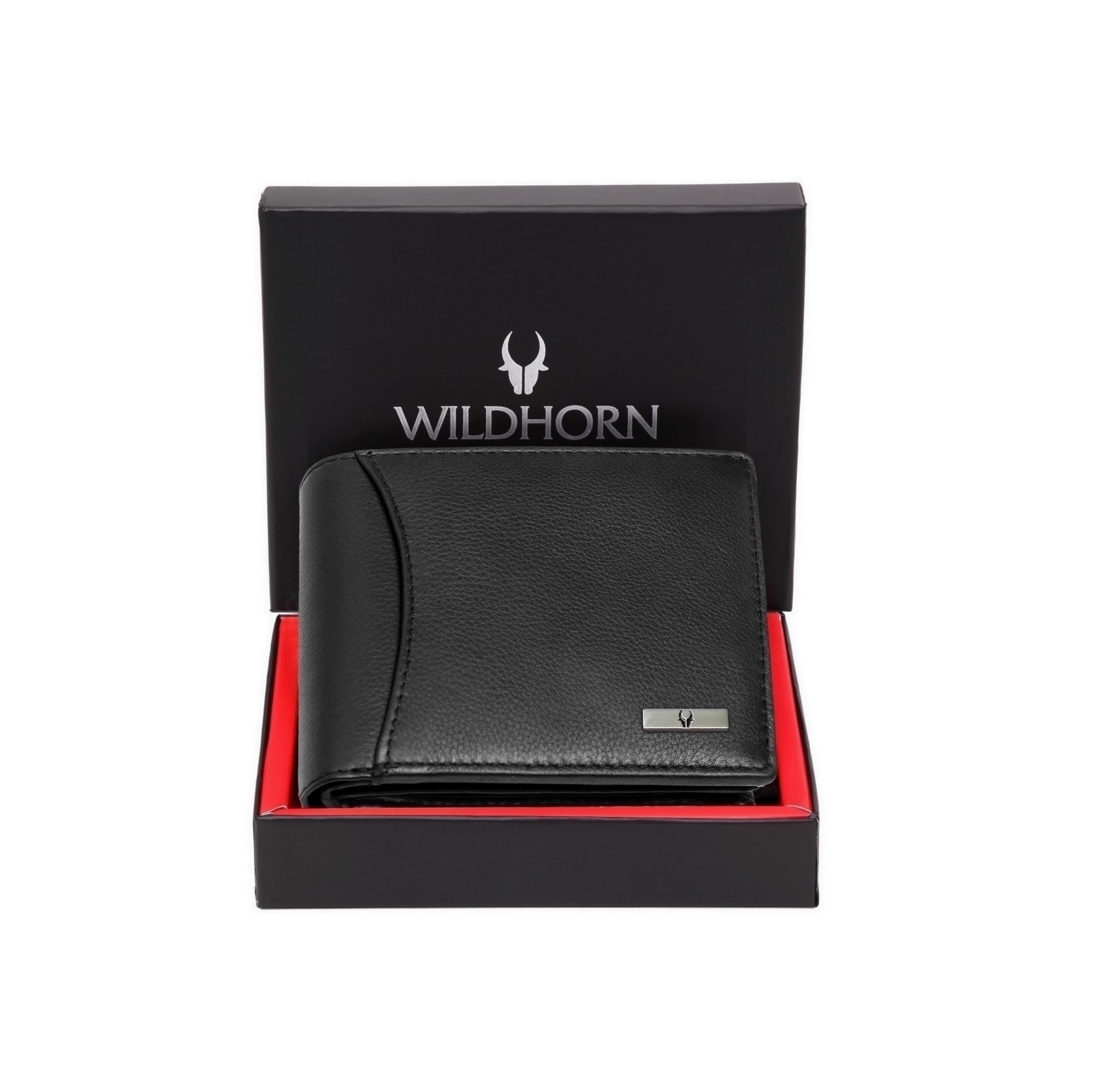 Leather Wallet for Men, Black,(Pack of 1)