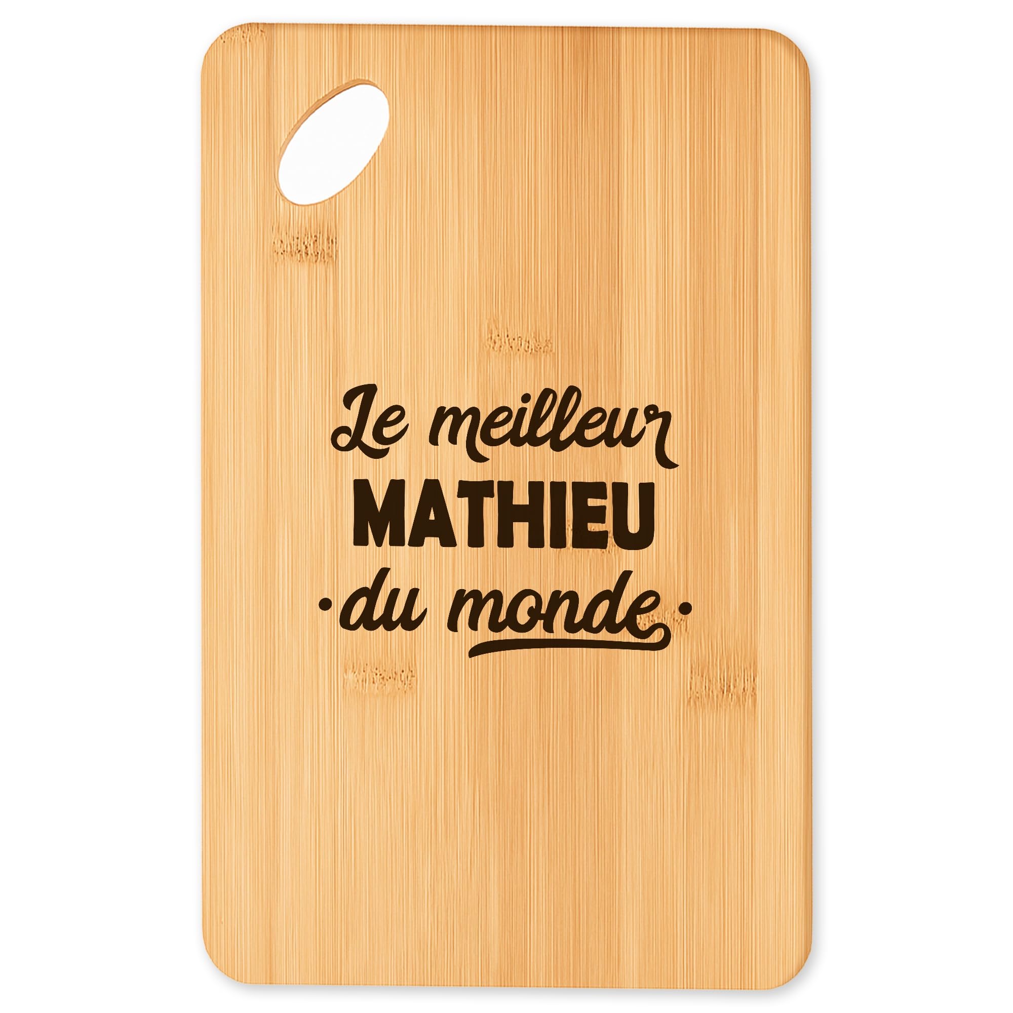 Planche à découper haut de gamme Super Mathieu 2, plateau apéro robuste en bambou