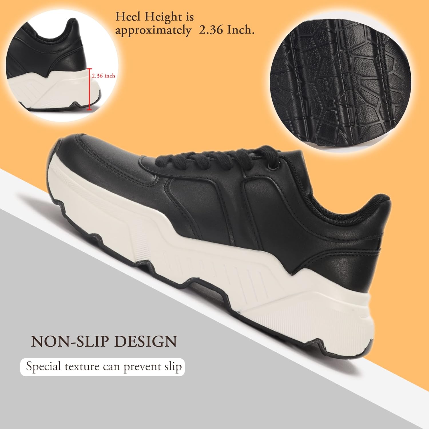 BELOS Women's Platform Chunky Sneakers Fashion Dad Sneakers Casual Lace Up Comfortable Lightweigt Walking Shoes - Image 5