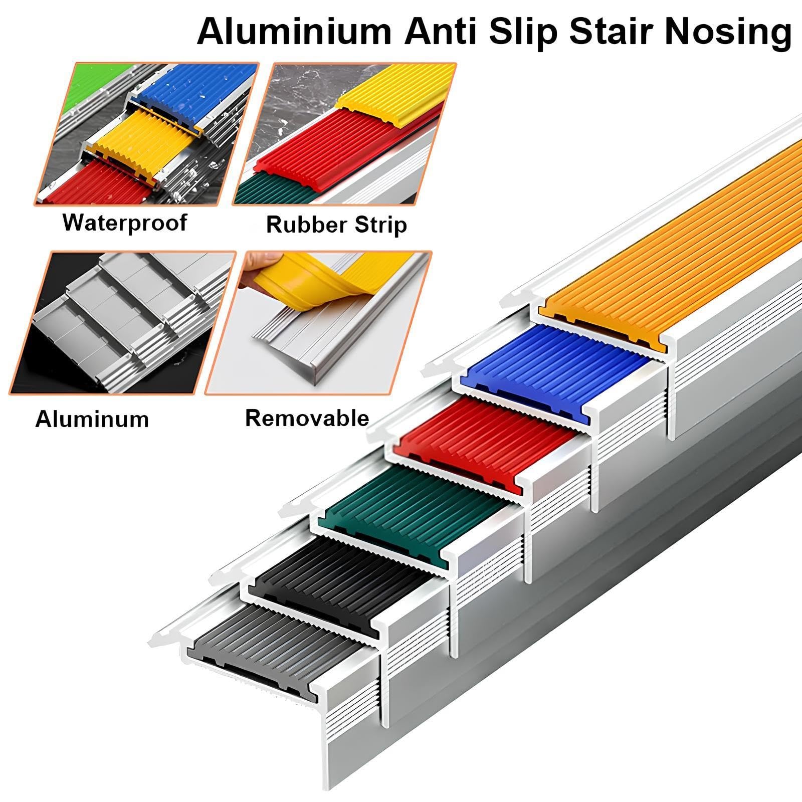80-150CM Perfil De Borde De Escalera De Aluminio Para Exteriore E Interiore