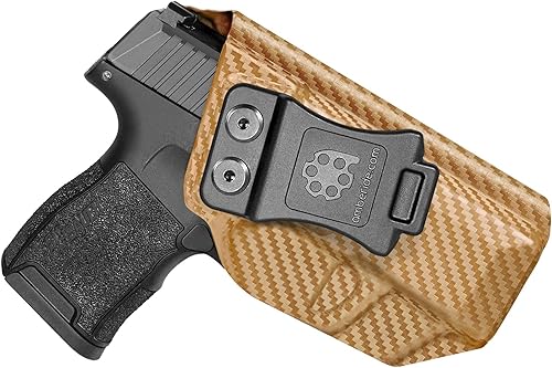 Miniatura 19 de Amberide Sig P365/P365 SAS/P365X IWB Holster, Kydex-Boltaron dentro de la cintura Fit Sig P365 0.354 in, retención segura, extracción rápida, 0-30°