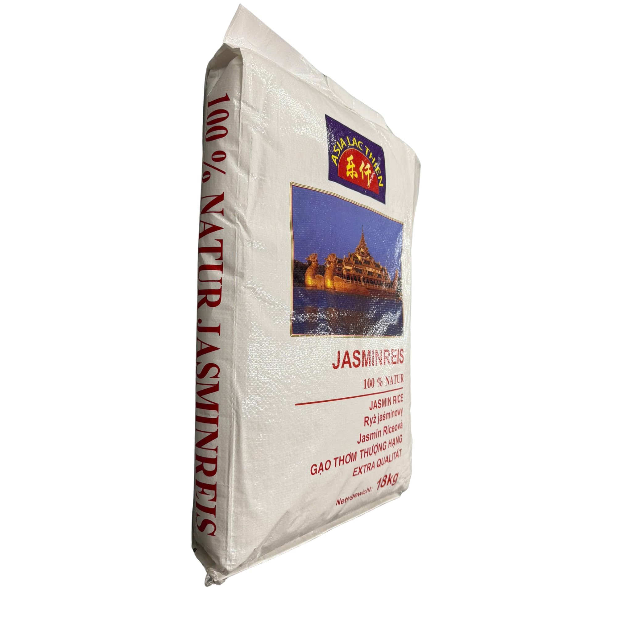 Lac Thien Premium Kambodscha Jasmin Reis 18 kg – Phka Rumduol Duftreis im Großpack – Extra Langkorn Weißer Reis, Calrose, Jasmin, Klebreis & Süßreis – 100% Natürlicher Asiatischer Reis