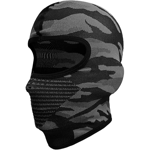 Camo Balaclava Ski Mask - Windproof Unisex Motorcycle Cover, 3-Lengths, Breathable Full Face Design with Vents