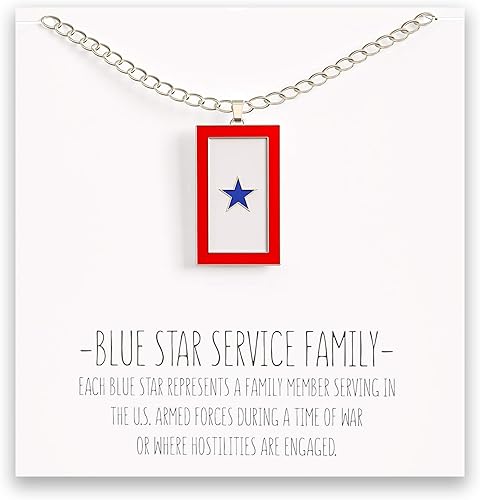 Miniatura 3 de Collar con bandera de servicio de estrella azul Colgante mamá estrella azul uno, dos y tres estrellas Tarjeta de mensaje