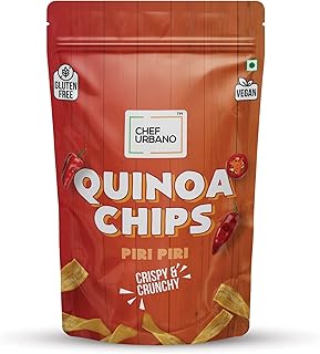 Chef Urbano Quinoa Chips Piri Piri 85g | Gluten Free | Vegan | Low GI| Crunchy Healthy Snacks | High Protein and Fiber Rich Good for Diet | Good for Kids-picture-13