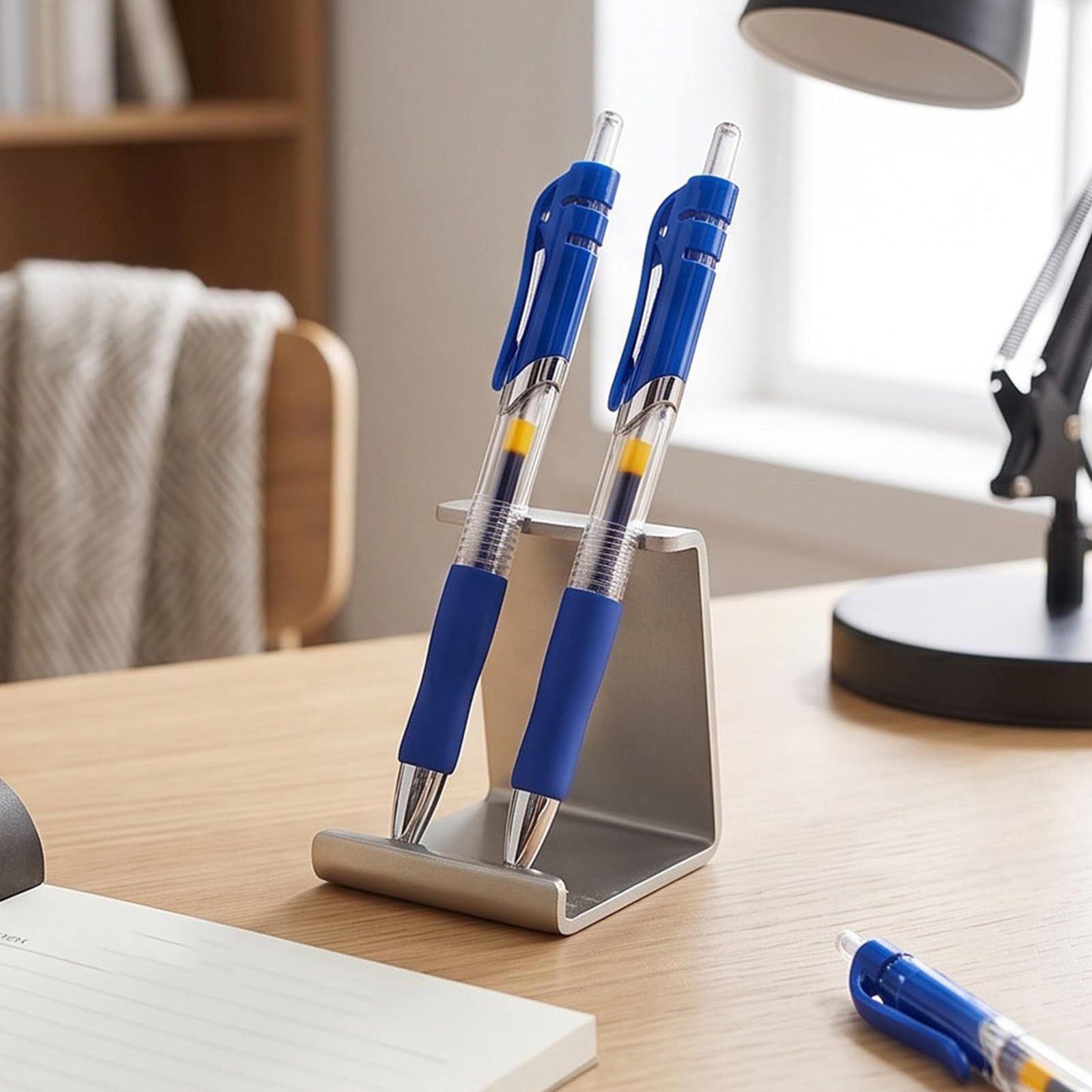 Gelschreiber, einziehbar, 15 Stück, hohe Kapazität, mittlere Spitze, 0,5 mm, weicher Griff, für Schule, Büro