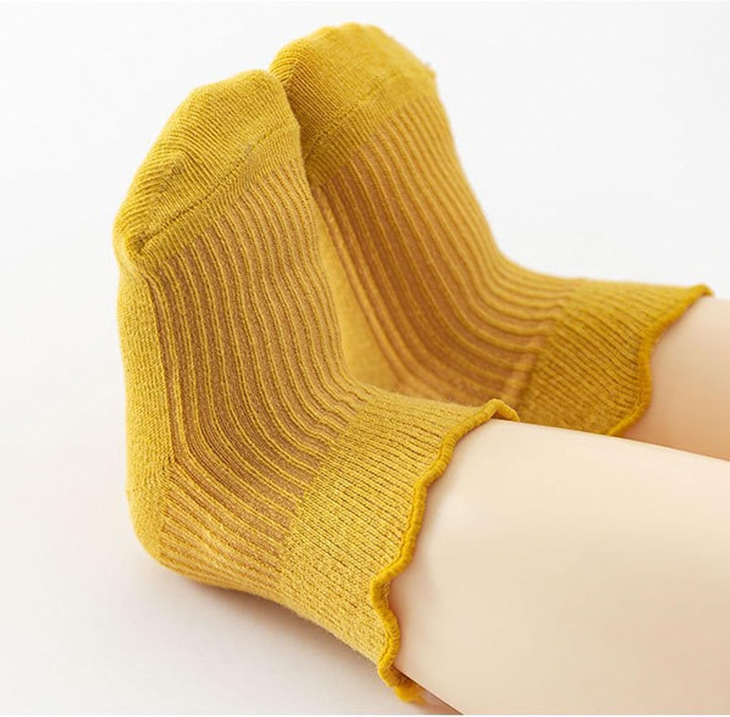 7 Pairs Baby Girls Ruffle Socks Toddler Infant Girls Boys Frilly Cute Ankle Socks Soft Cotton Size 3M - 5Y