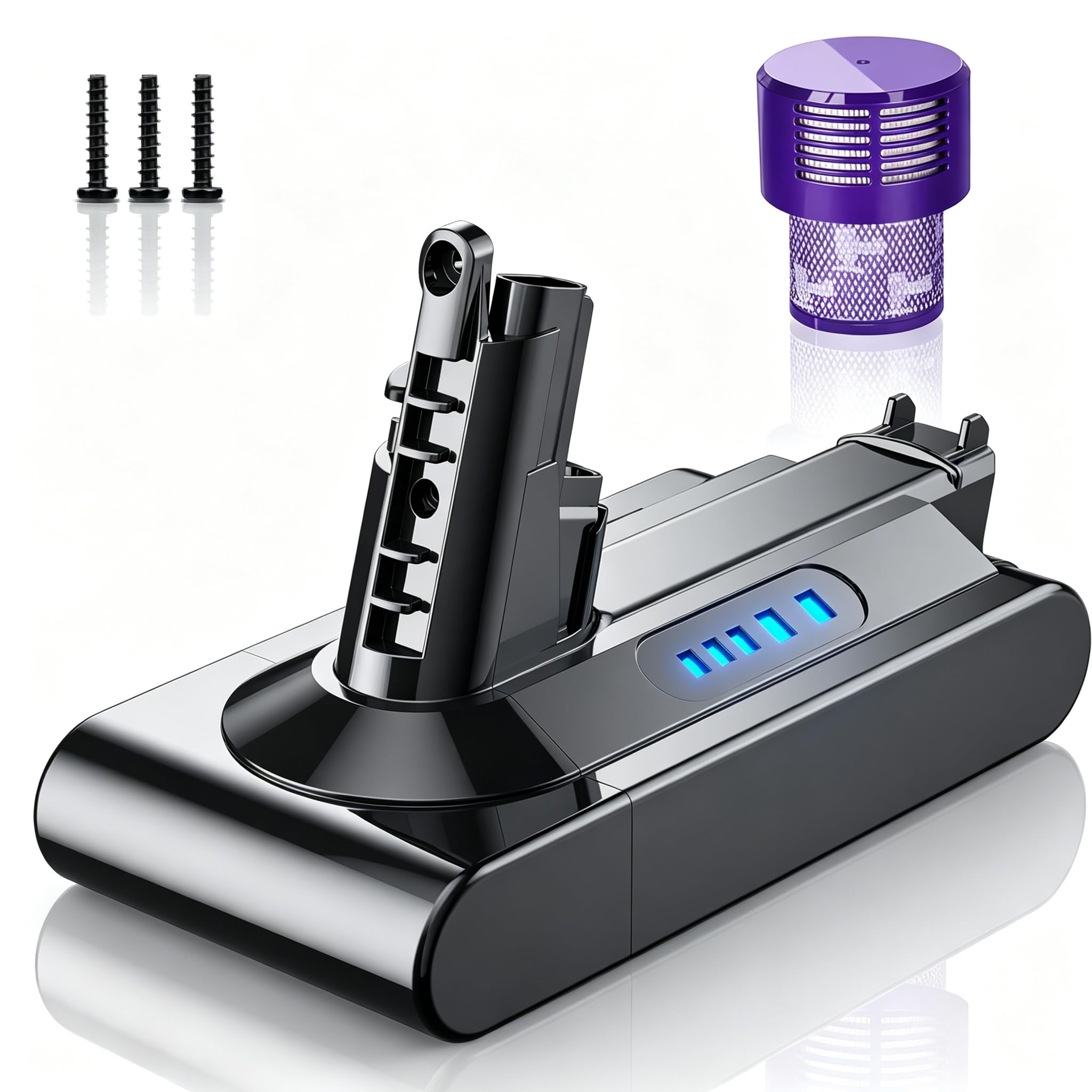 Batteria per Dyson V10 SV12 Batteria di Ricambio per Dyson V10 | Batteria per Cyclone Animal Absolute Motorhead Fluffy Aspirapolvere